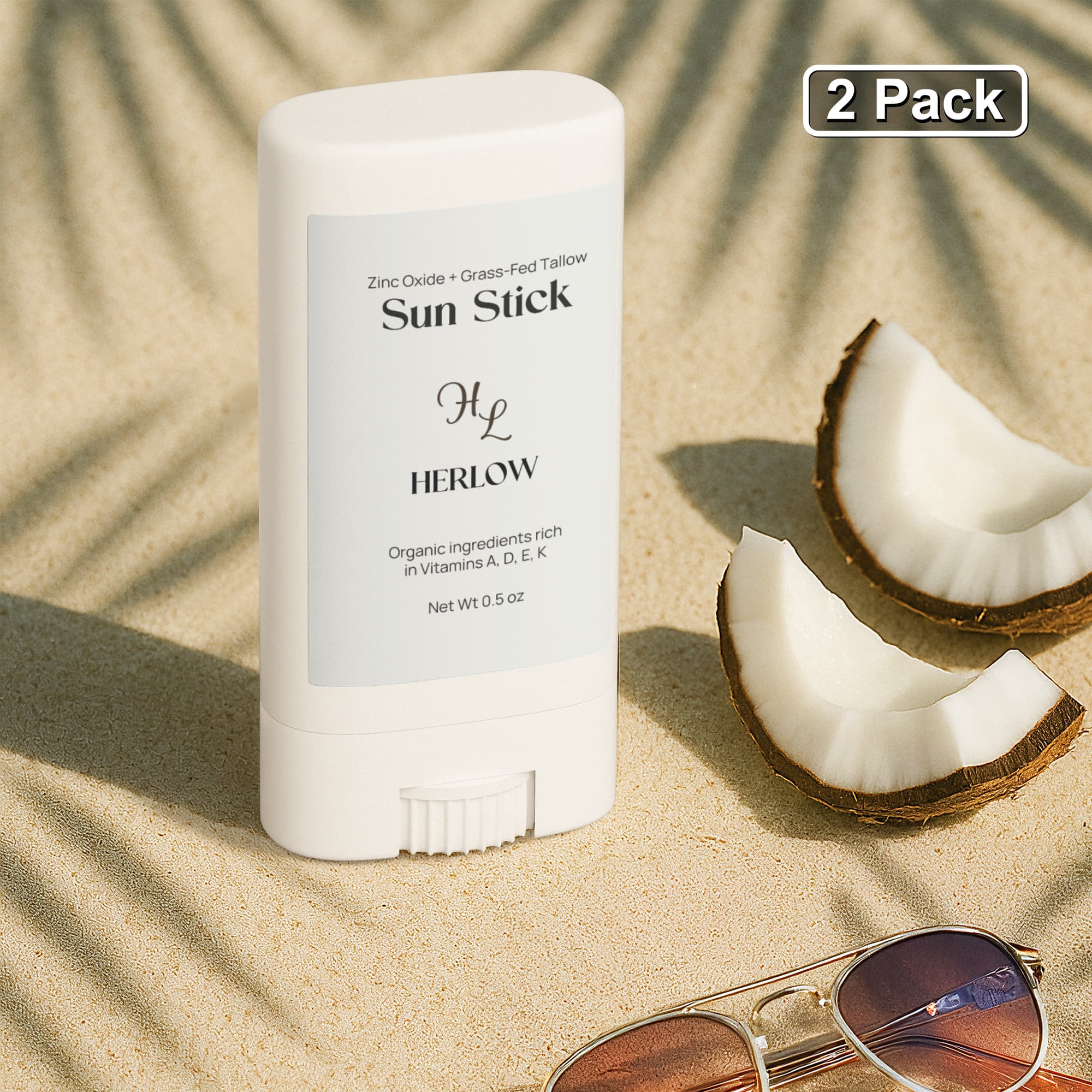2 Pack Tallow Zinc Sun Stick