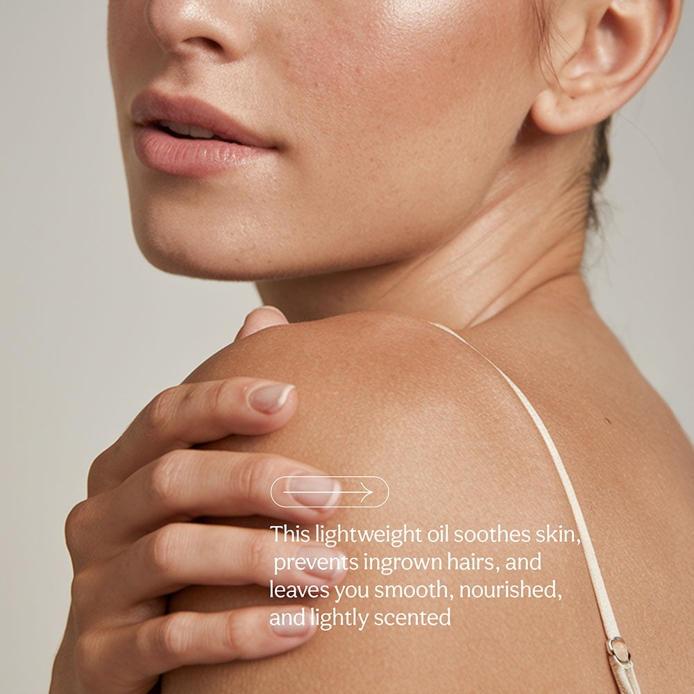 HERLOW body and post shave oil for women that nourishes skin and prevents ingrown hairs