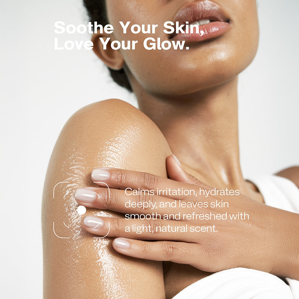 HERLOW body and post shave oil for women, hydrating and smoothing for healthy skin glow