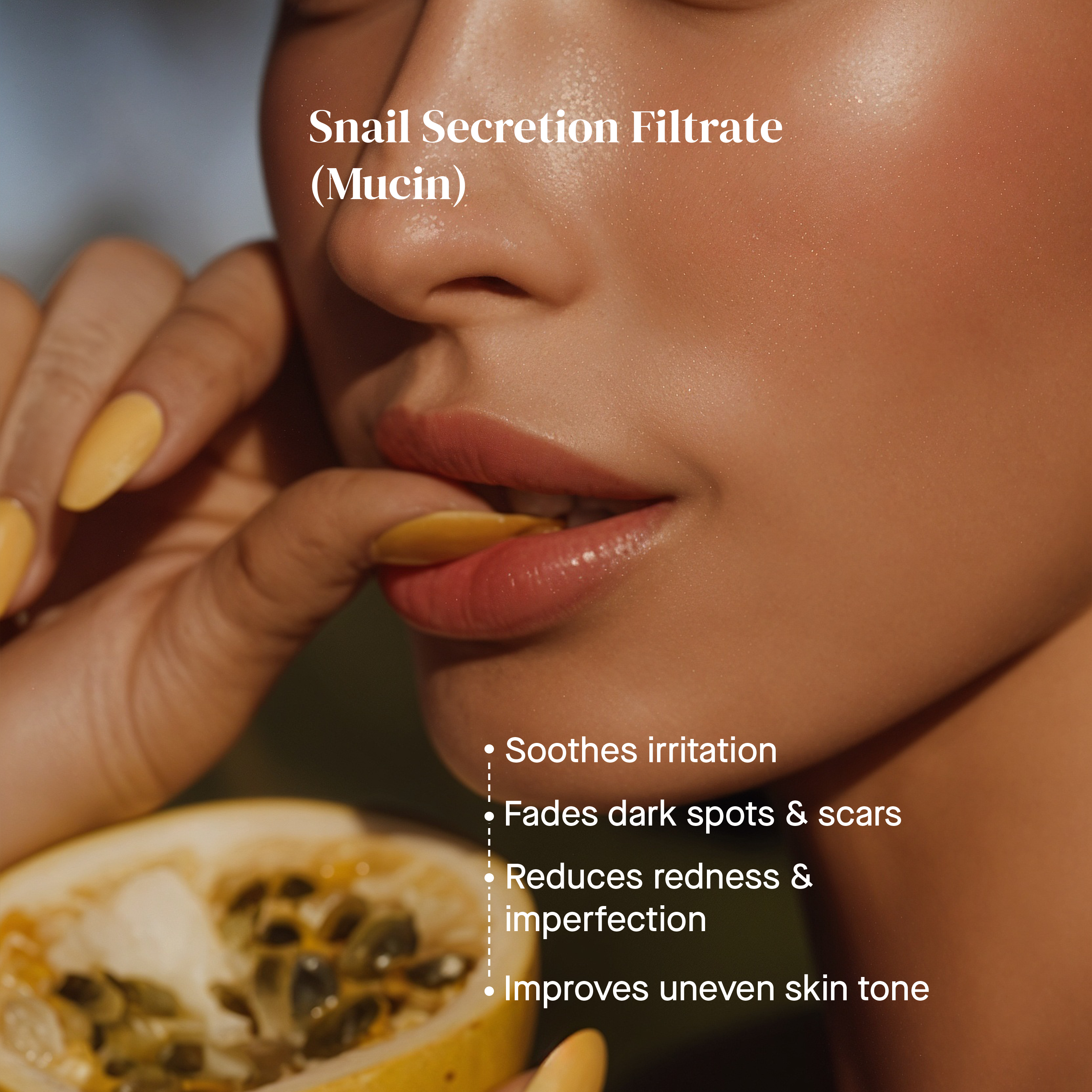 HERLOW Snail Mucin Essence for Face with skin benefits like soothing irritation and fading scars