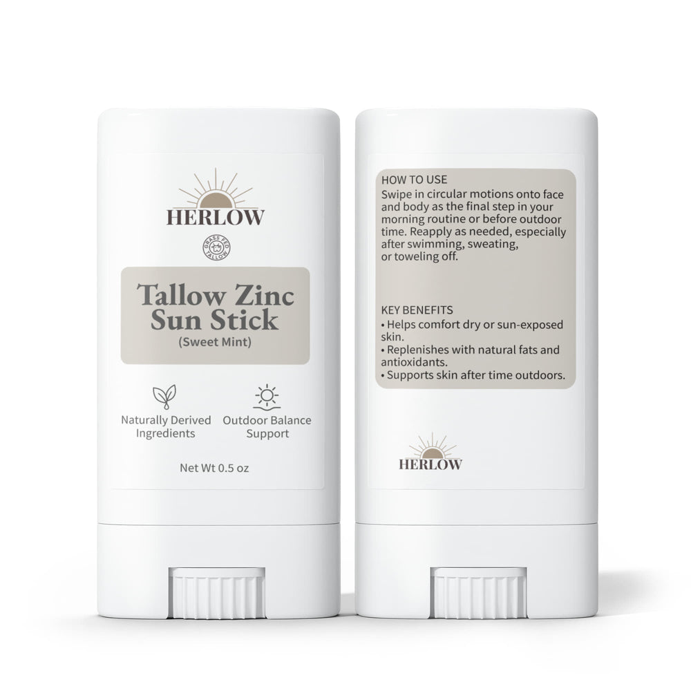 Herlow Tallow Sun Stick in Sweet Mint for outdoor skin protection and moisture replenishment